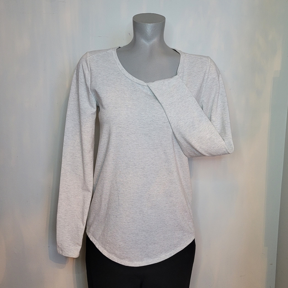 Ann Taylor Light Gray Long Sleeve Tee